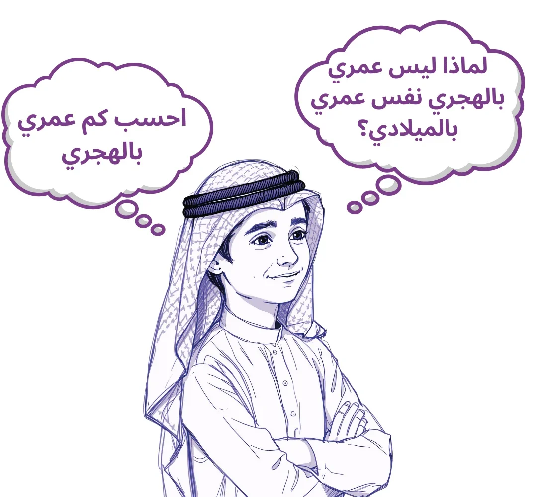 حاسبة العمر بالهجري لحساب العمر بالسنوات والأشهر والأيام باستخدام التقويم الهجري