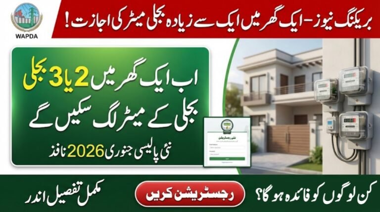 WAPDA Allows Two or More Electricity Meters Per House – New Policy Update (January 2026)